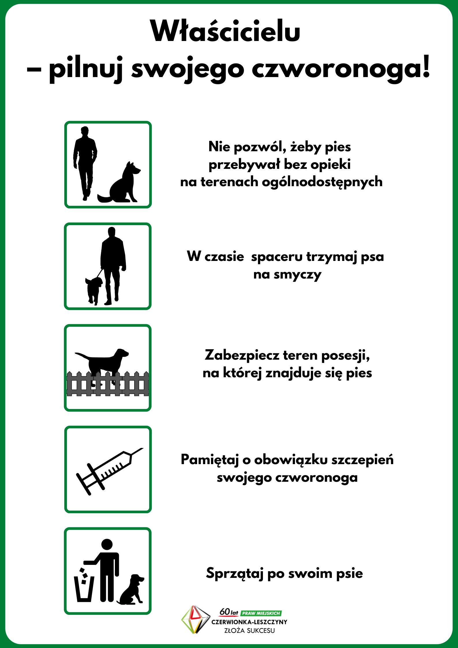 Właścicielu - pilnuj swojego czworonoga PLAKAT